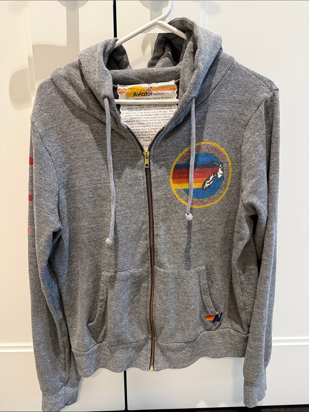 Aviator Nation Gray Zip Hoodie
Unisex M